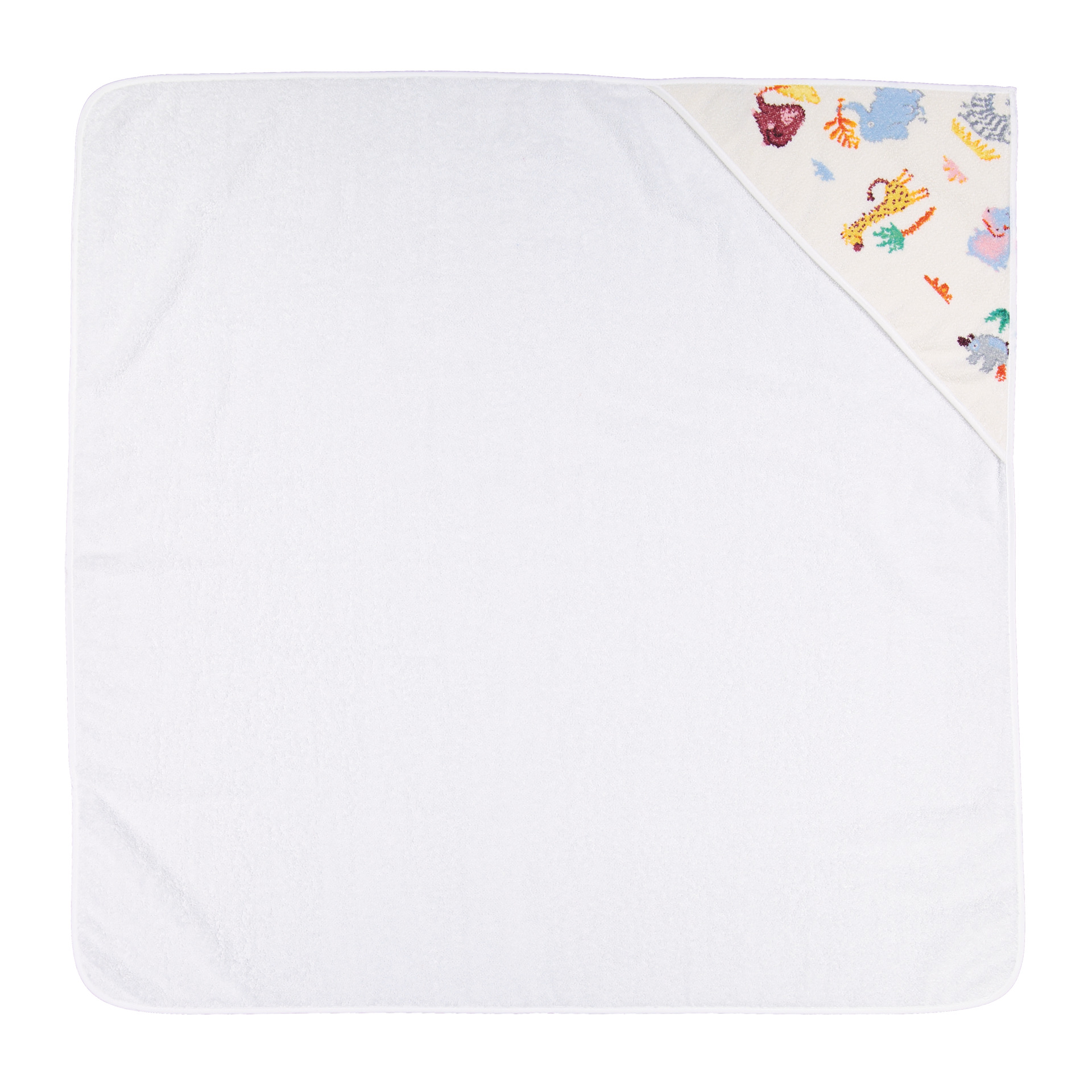 Exclusive FEILER bath towel WILD, White, 100 x 100 cm, made from Original FEILER chenille, Made in Germany.