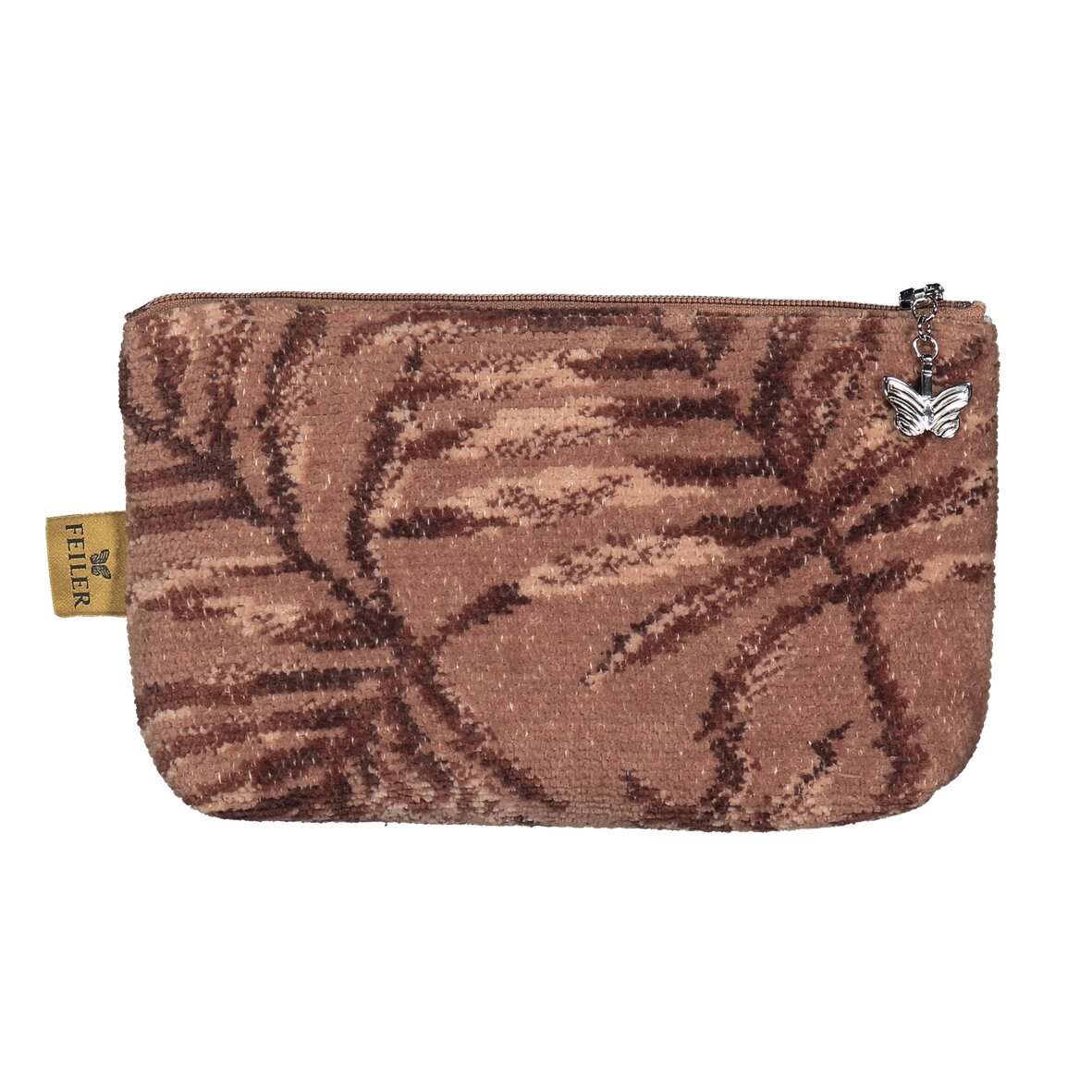 Small FEILER cosmetic bag from the OASIS NIGHTS collection, size 18 × 11 × 4 cm, with an Original FEILER chenille exterior made in Germany.