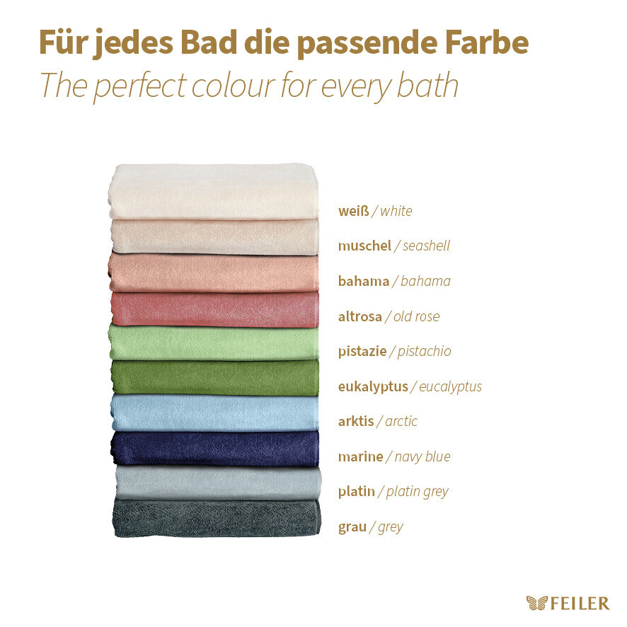 FEILER PURE Chenille product made from high-quality cotton – Soft FEILER hand towel PURE, made from Original FEILER chenille, German craftsmanship.
