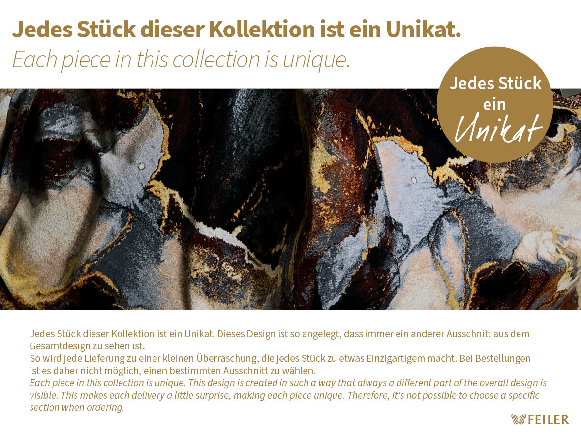 FEILER Textile Accessory from the GOLDEN FRAGMENTS collection, made from Original FEILER chenille in Germany.