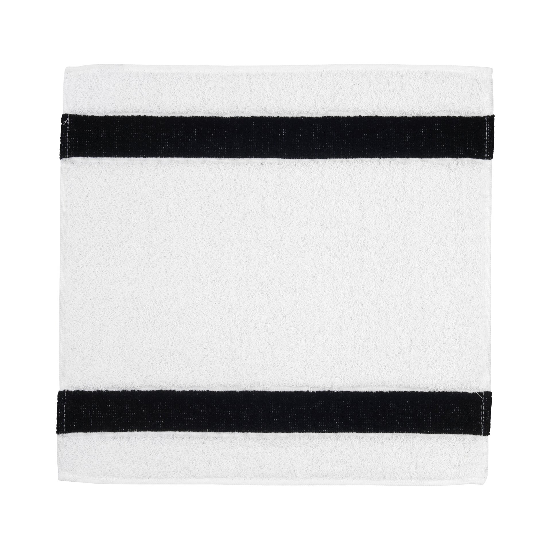 EXCLUSIV Gesichtstuch 30 x 30  cm Frottier schwarz – Luxuriöses FEILER Gesichtstuch in der Größe 30 × 30  cm aus Frottier mit Original FEILER-Chenille-Bordüre, Made in Germany.