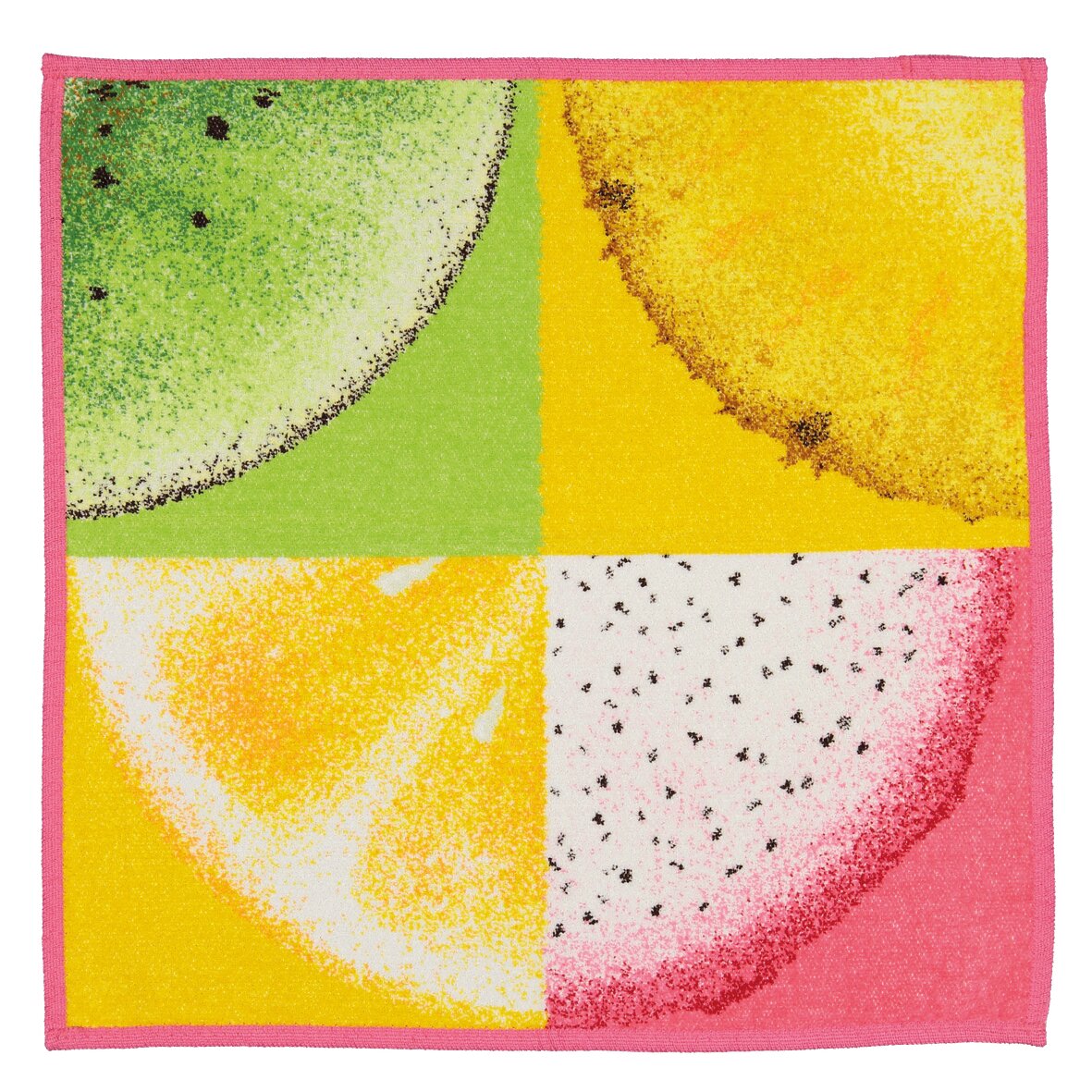 FRUITS Chenille Gesichtshandtuch 50 × 50 cm – Luxuriöses FEILER Handtuch aus Original FEILER-Chenille, Made in Germany.