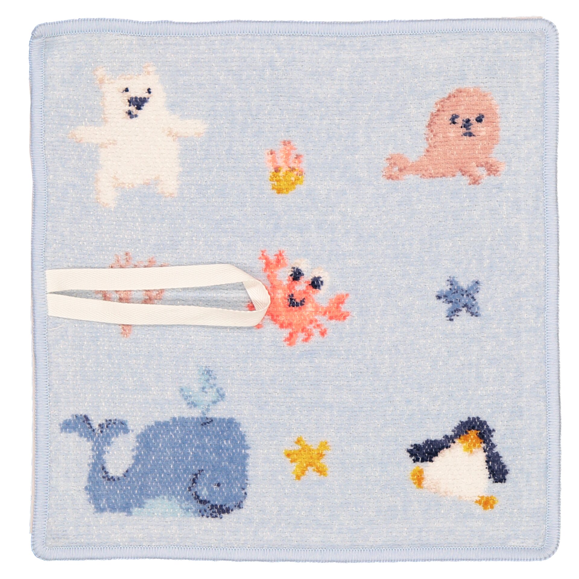 FEILER Pacifier Cloth from the POLAR FRIENDS SCHNULLERTUCH collection, size 25 × 25 cm, made from Original FEILER chenille in Germany.