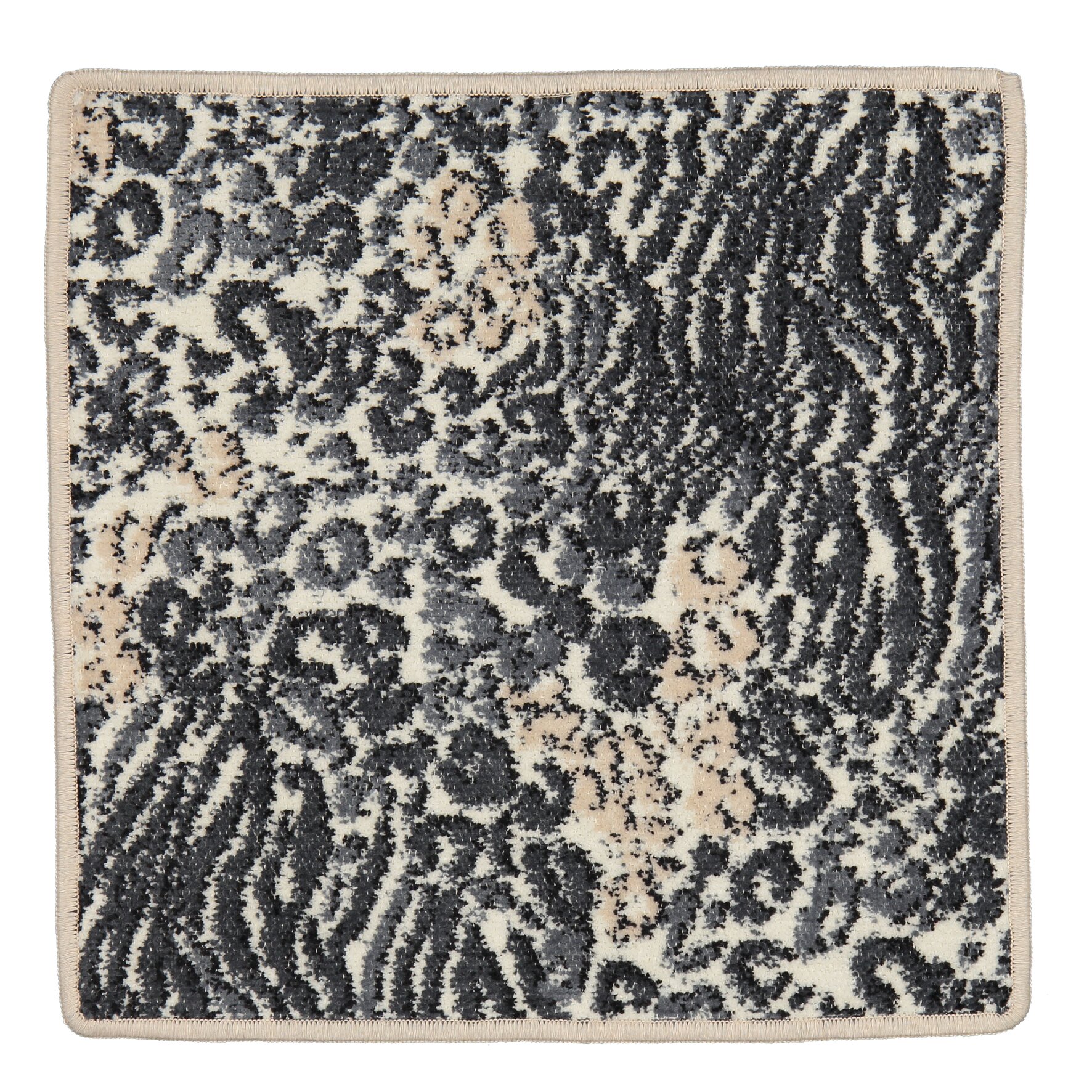 ANIMAL Chenille Gesichtstuch 30 × 30 cm Kiesel – Luxuriöses FEILER Gesichtstuch aus Original FEILER-Chenille, Made in Germany.