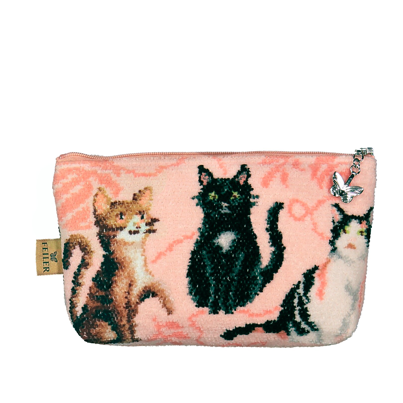 FLUFFY Chenille Kosmetiktasche klein 18 × 11 × 4 cm – Luxuriöse FEILER Kosmetiktasche aus Original FEILER-Chenille, Made in Germany.