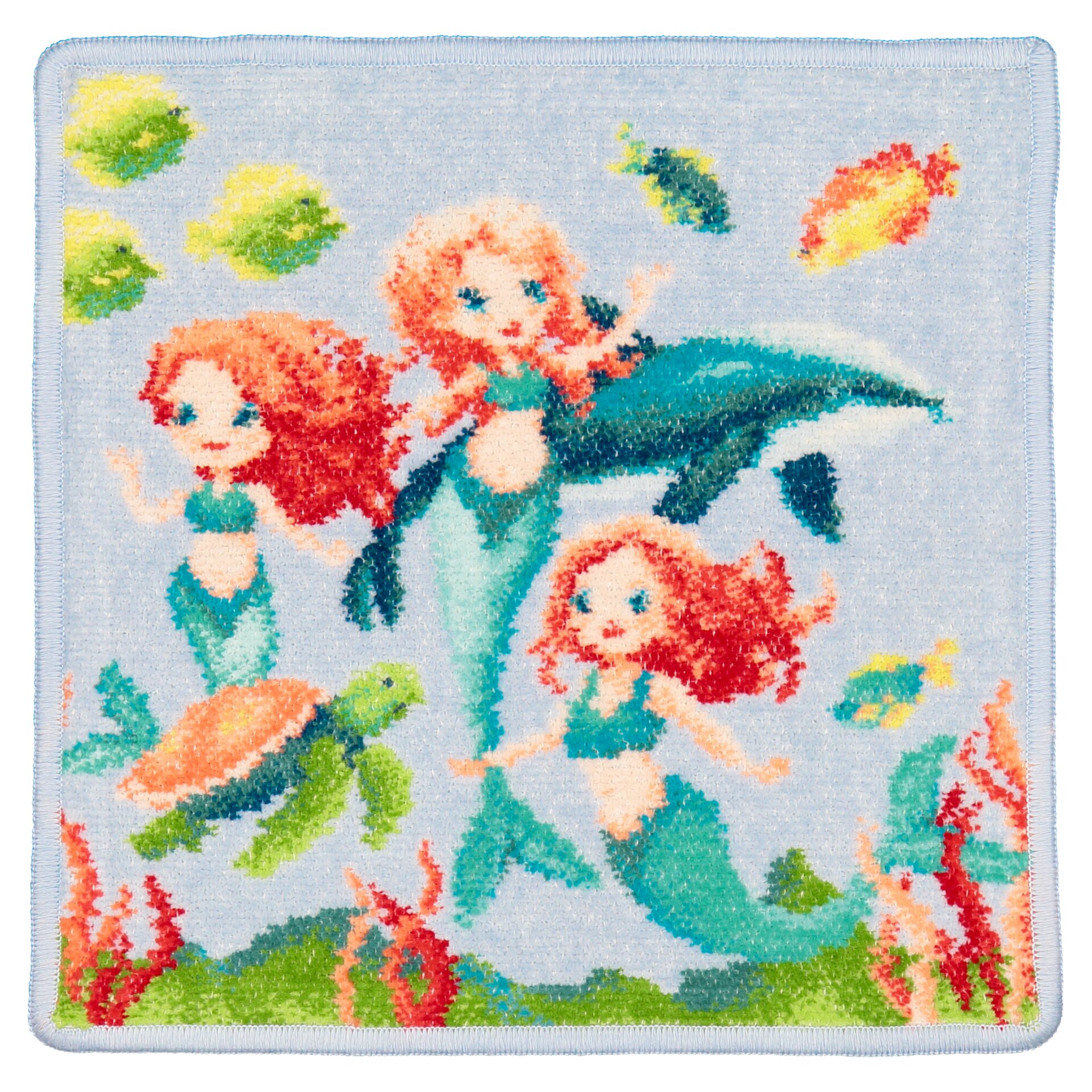 MERMAID Chenille Gesichtstuch 25 × 25 cm – Luxuriöses FEILER Gesichtstuch aus Original FEILER-Chenille, Made in Germany.
