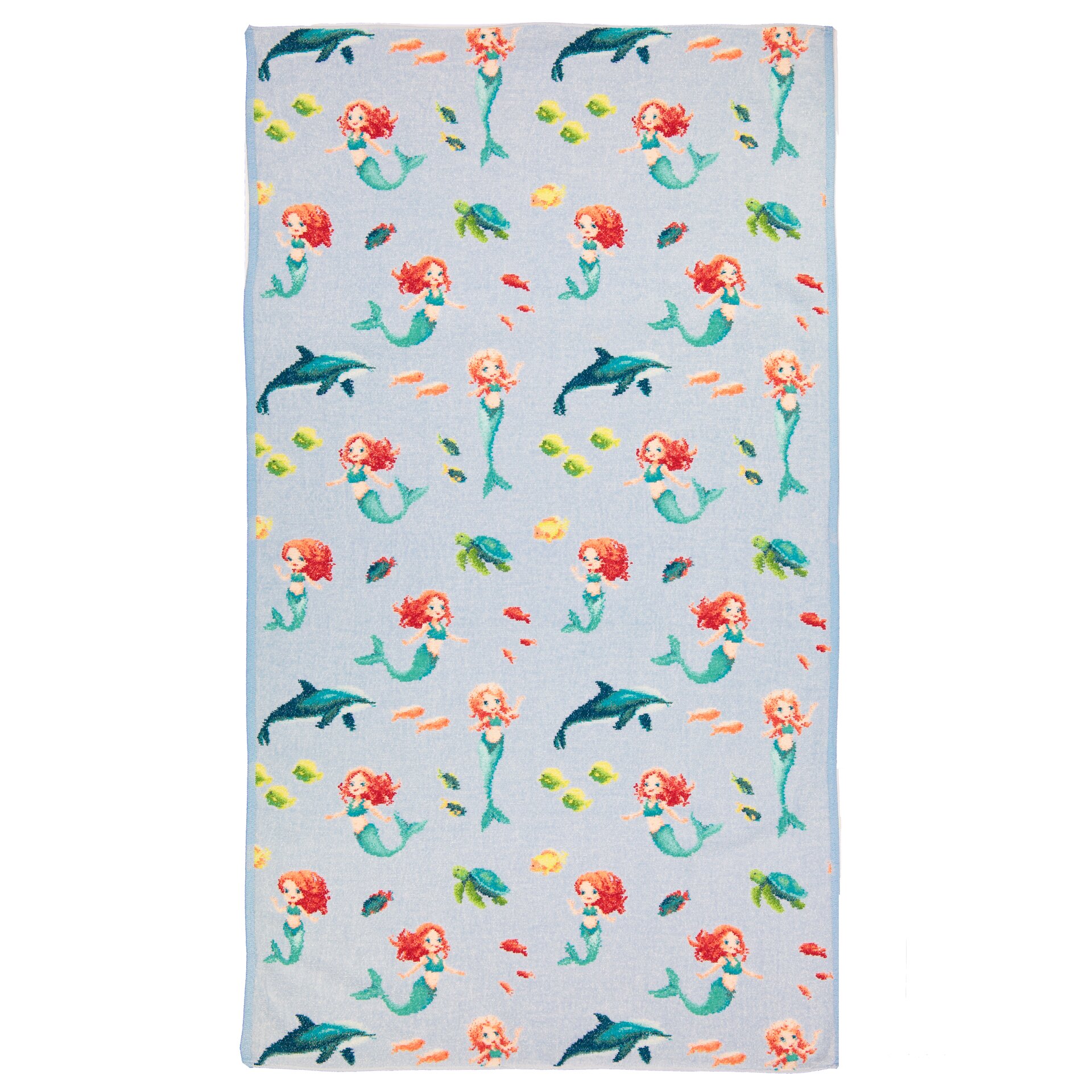 MERMAID Chenille Kinder-Badetuch 75 × 125 cm – Luxuriöses FEILER Badetuch aus Original FEILER-Chenille, Made in Germany.