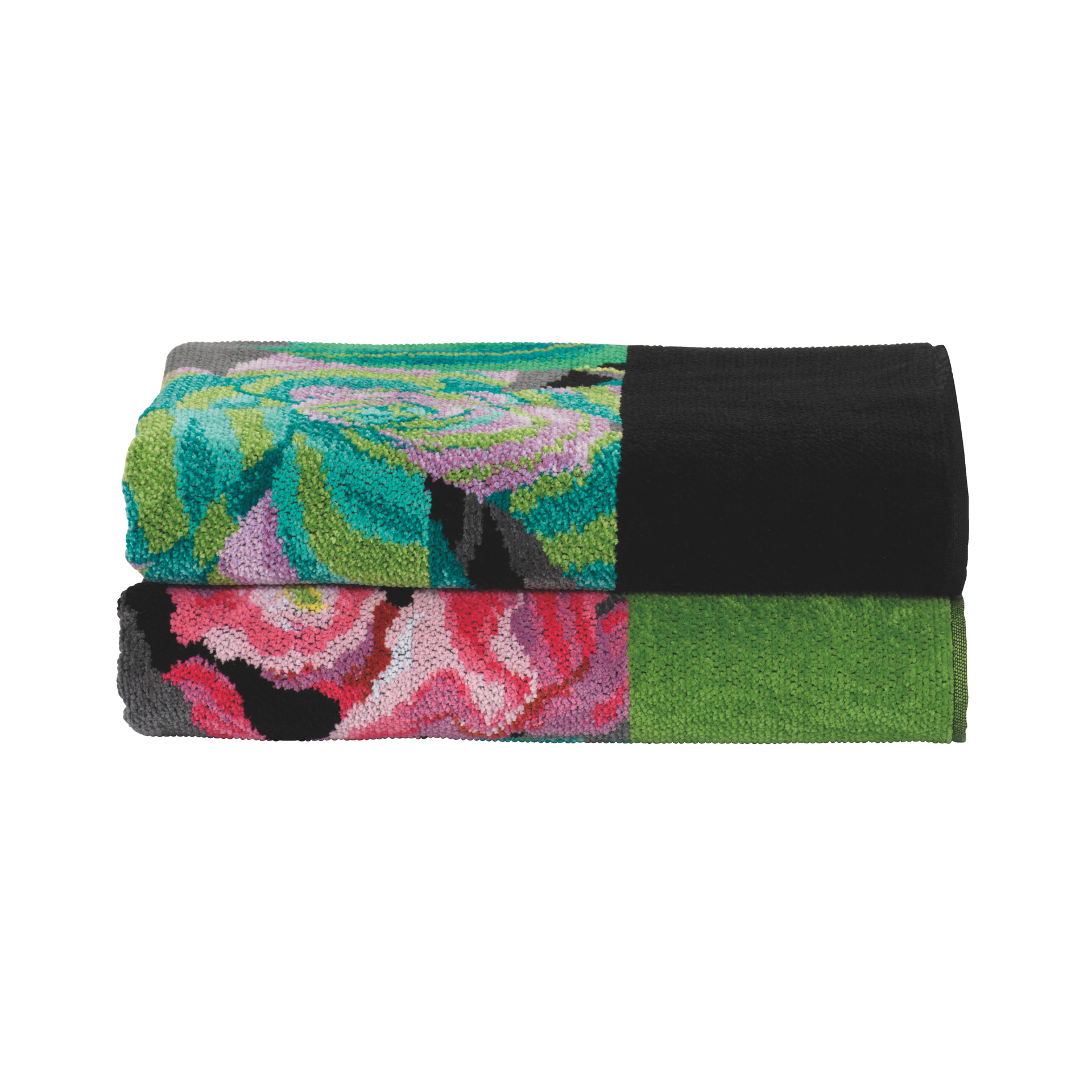 Bunte Chenille-Handtücher im Set – Luxuriöses FEILER Handtuch der Kollektion RAINFOREST LEGEWARE HS aus Original FEILER-Chenille, Made in Germany.