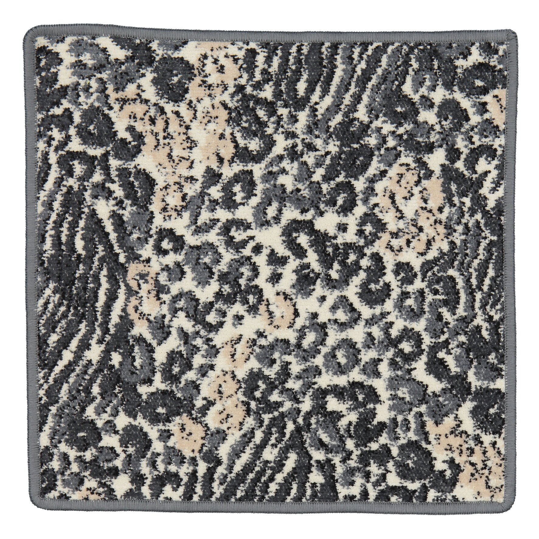 ANIMAL Chenille Gesichtstuch 30 × 30 cm Grau – Luxuriöses FEILER Gesichtstuch aus Original FEILER-Chenille, Made in Germany.