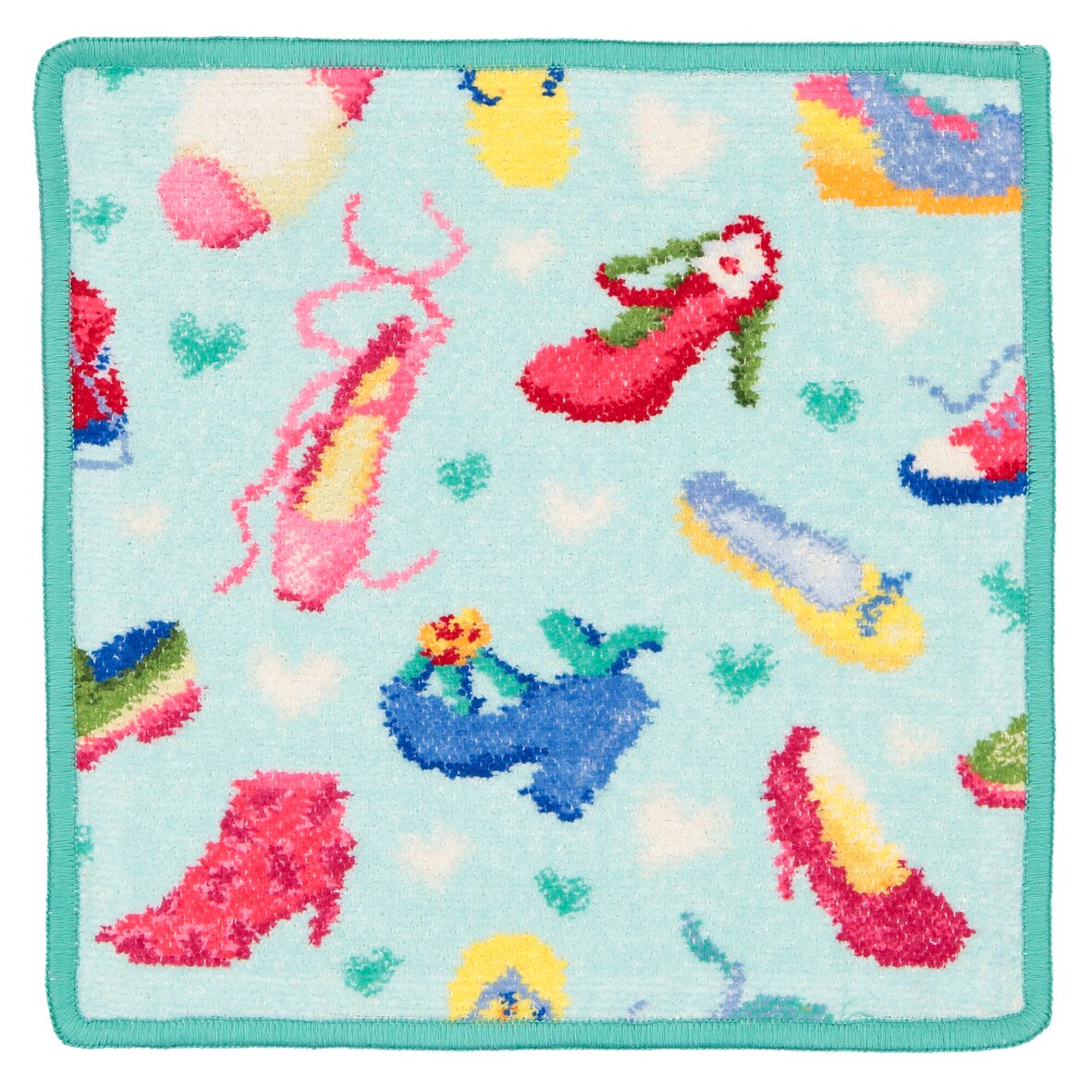 FEILER Face Cloth from the CRAZY SHOES collection, size 25 × 25 cm, made from Original FEILER chenille in Germany.