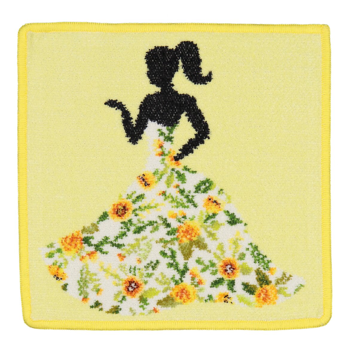 MISS Chenille Gesichtstuch 25 × 25 cm Gelb – Luxuriöses FEILER Gesichtstuch aus Original FEILER-Chenille, Made in Germany.