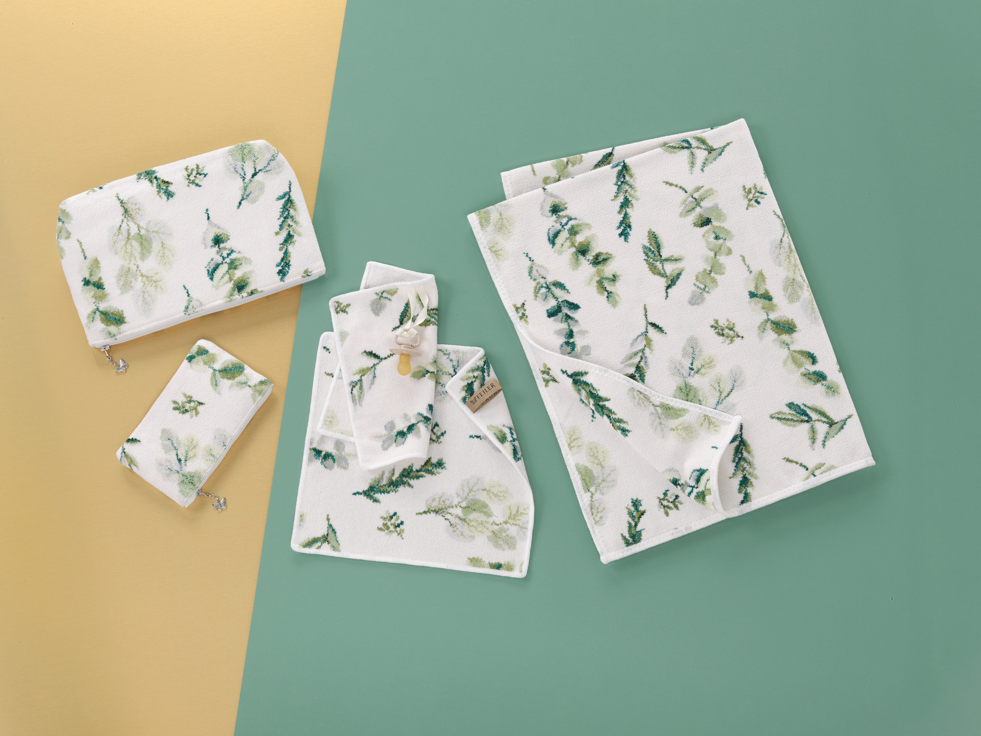 Exclusive FEILER hand towel, made from Original FEILER chenille, Made in Germany.