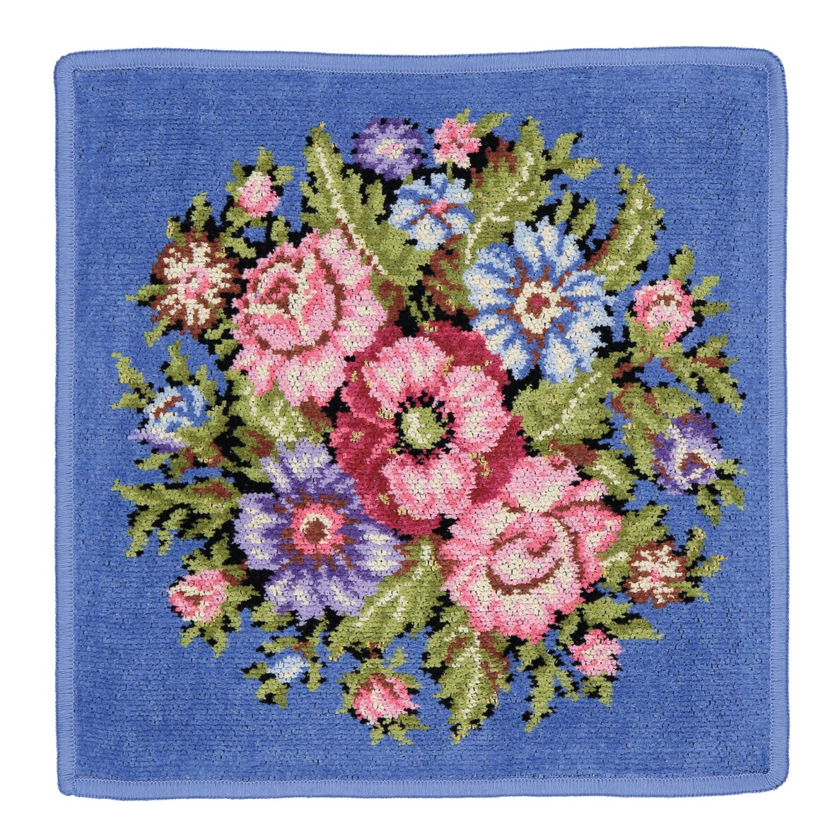 Elegant FEILER face cloth VIENNA, Blue, 30 x 30 cm, made from Original FEILER chenille, German craftsmanship.