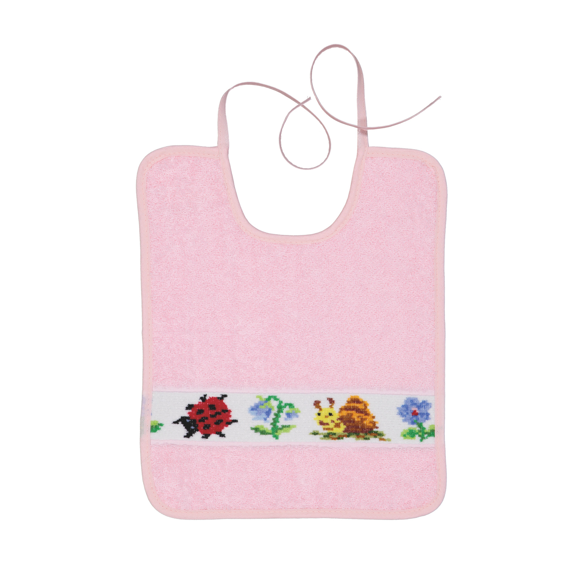 PAULI Lätzchen rosa  25 x 30 cm – Luxuriöses FEILER Lätzchen in der Größe 25 × 30 cm aus Original FEILER-Chenille, Made in Germany.