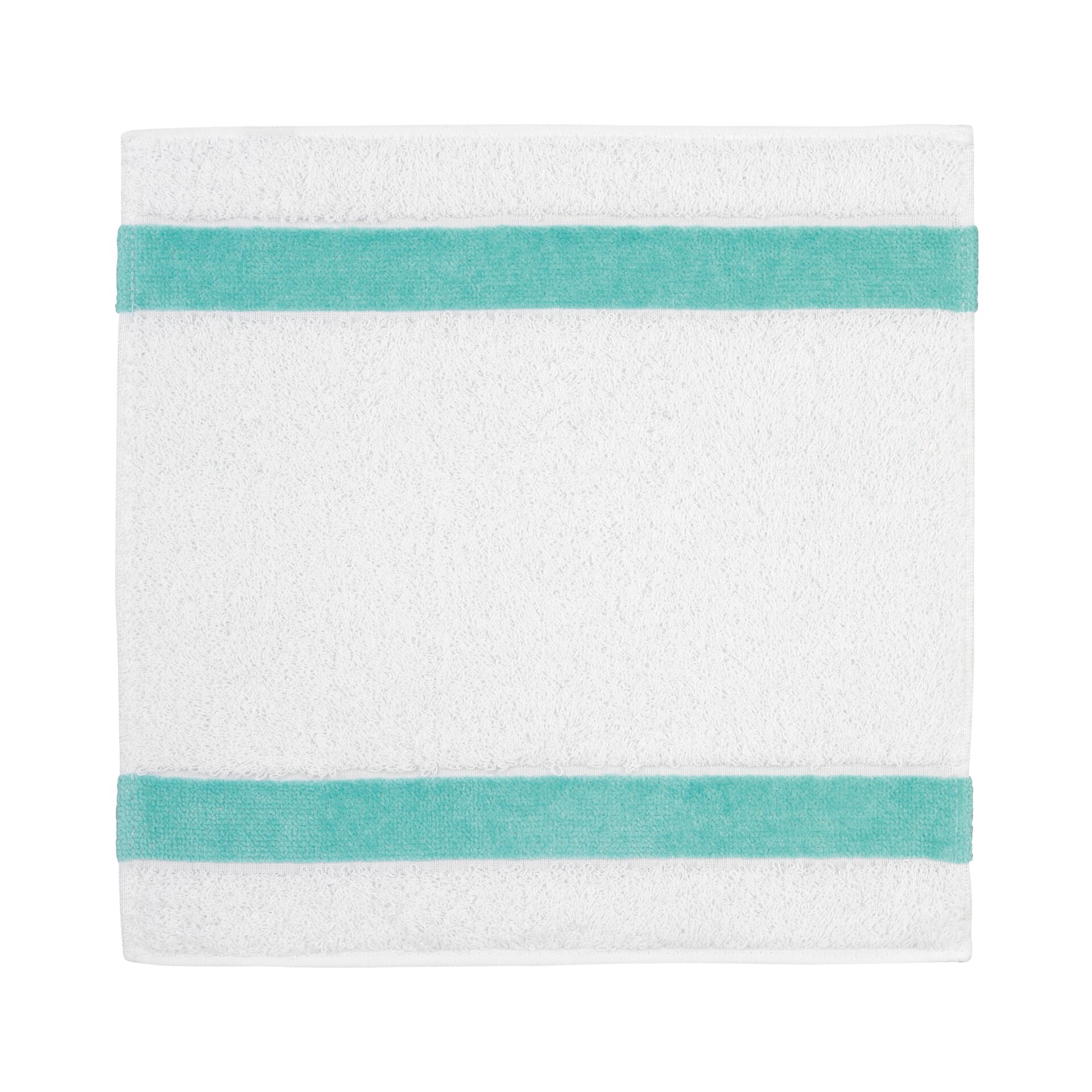 EXCLUSIV Gesichtstuch 30 x 30  cm Frottier türkis – Luxuriöses FEILER Gesichtstuch in der Größe 30 × 30  cm aus Frottier mit Original FEILER-Chenille-Bordüre, Made in Germany.