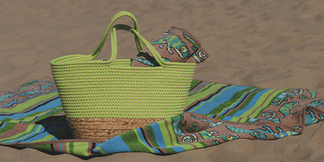Beach-Motiv der FEILER IGUANIA Kollektion.