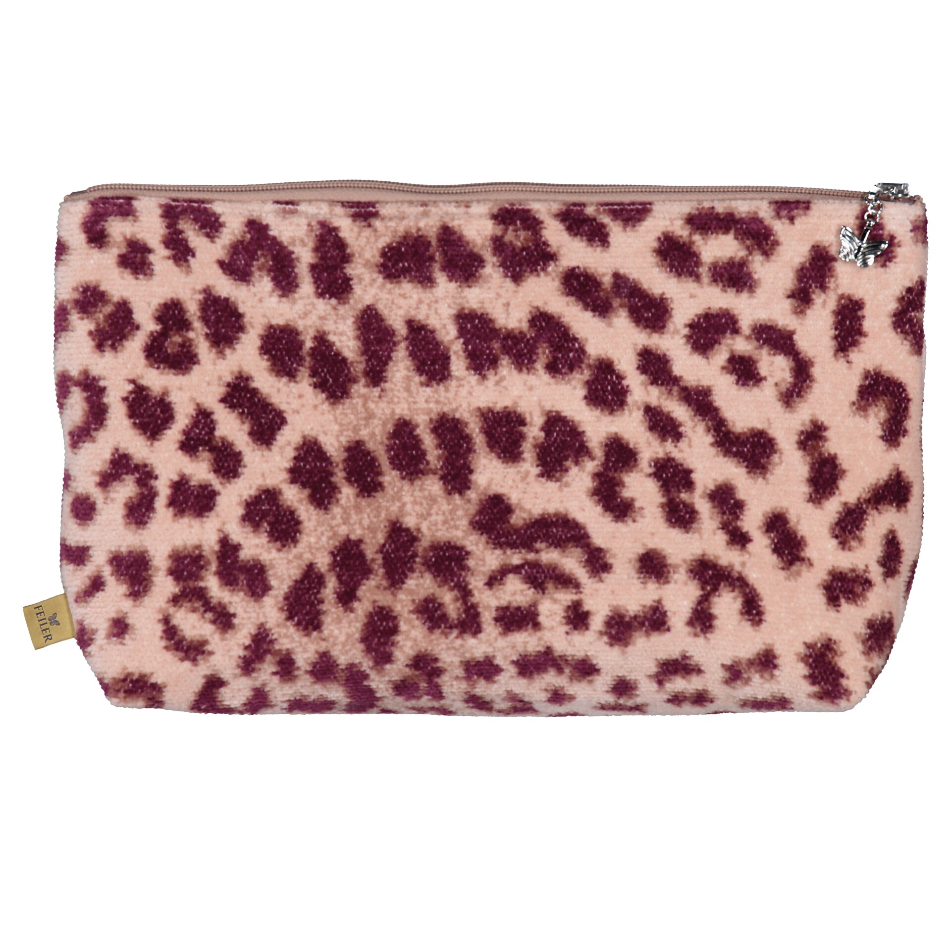 WILD Chenille Kosmetiktasche groß 33 × 19 × 10 cm – Luxuriöse FEILER Kosmetiktasche aus Original FEILER-Chenille, Made in Germany.