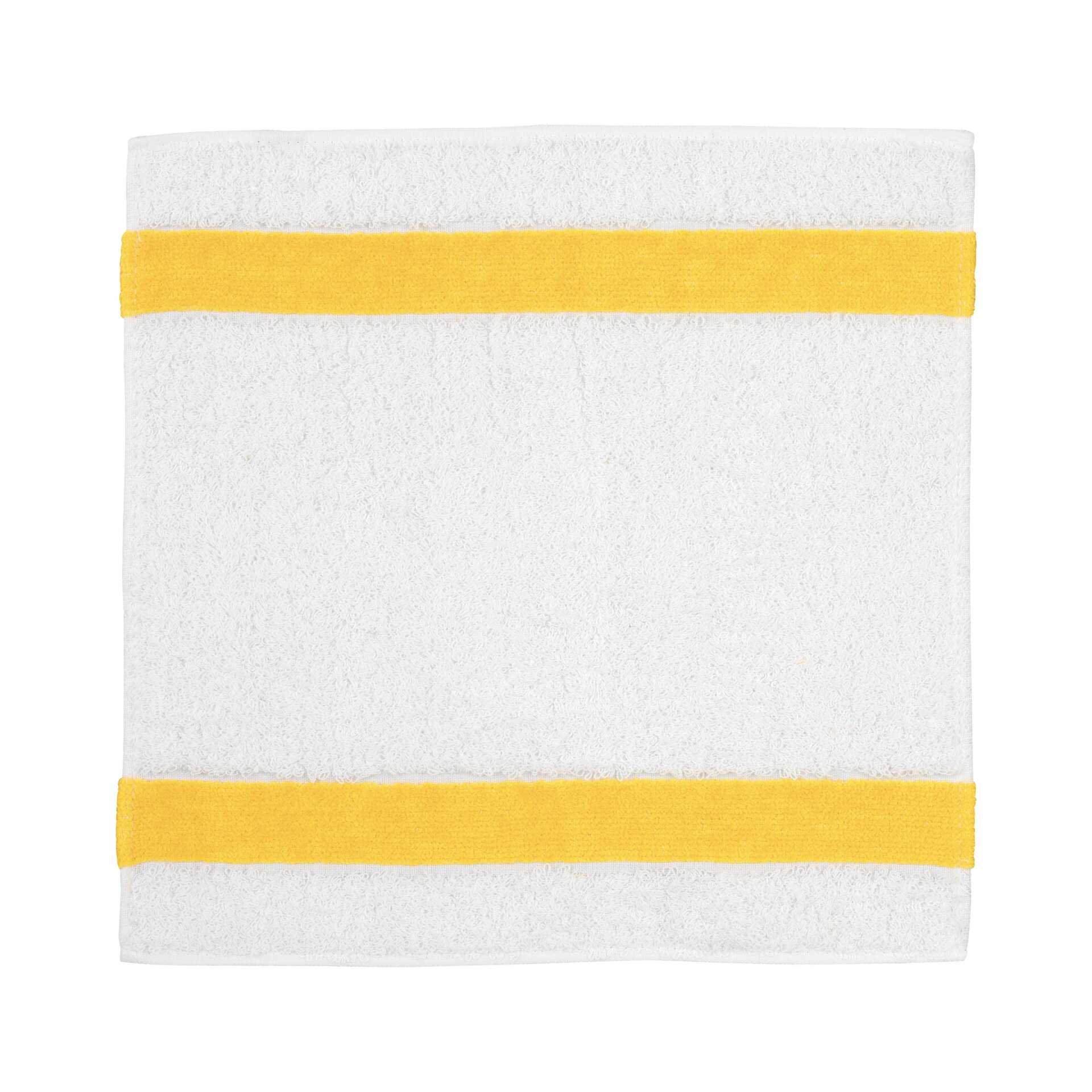 EXCLUSIV Gesichtstuc h30 x 30 cm Frottier gelb – Luxuriöses FEILER Handtuch in der Größe 30 × 30 cm aus Frottier mit Original FEILER-Chenille-Bordüre, Made in Germany.