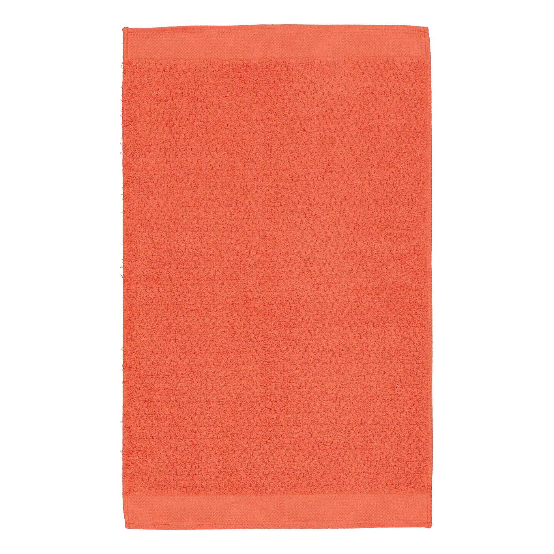 Ibiza Handtuch 50x100 cm Frottier orange – Luxuriöses FEILER Handtuch in der Größe 50 × 100 cm aus Frottier mit Original FEILER-Chenille-Bordüre, Made in Germany.