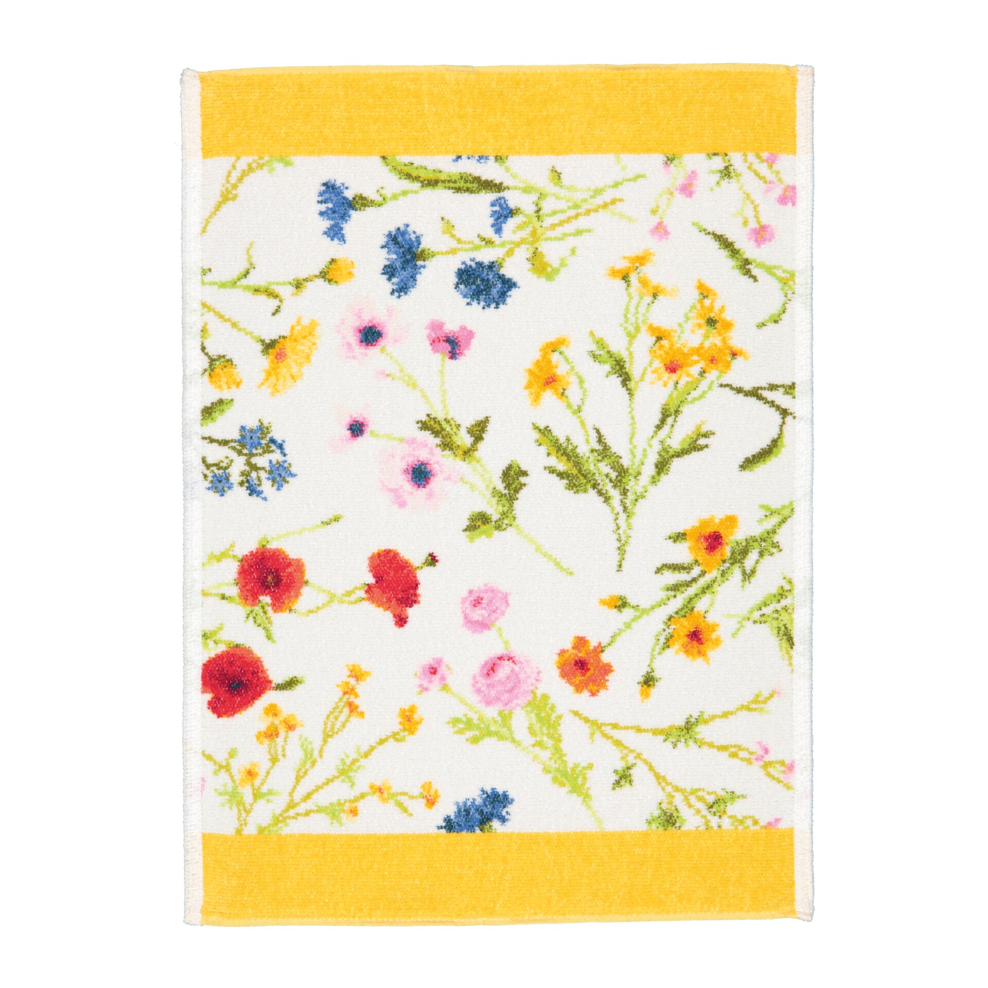 High-quality FEILER guest towel FLOWER, Yellow, 37 x 50 cm, made from Original FEILER chenille, crafted in Germany.