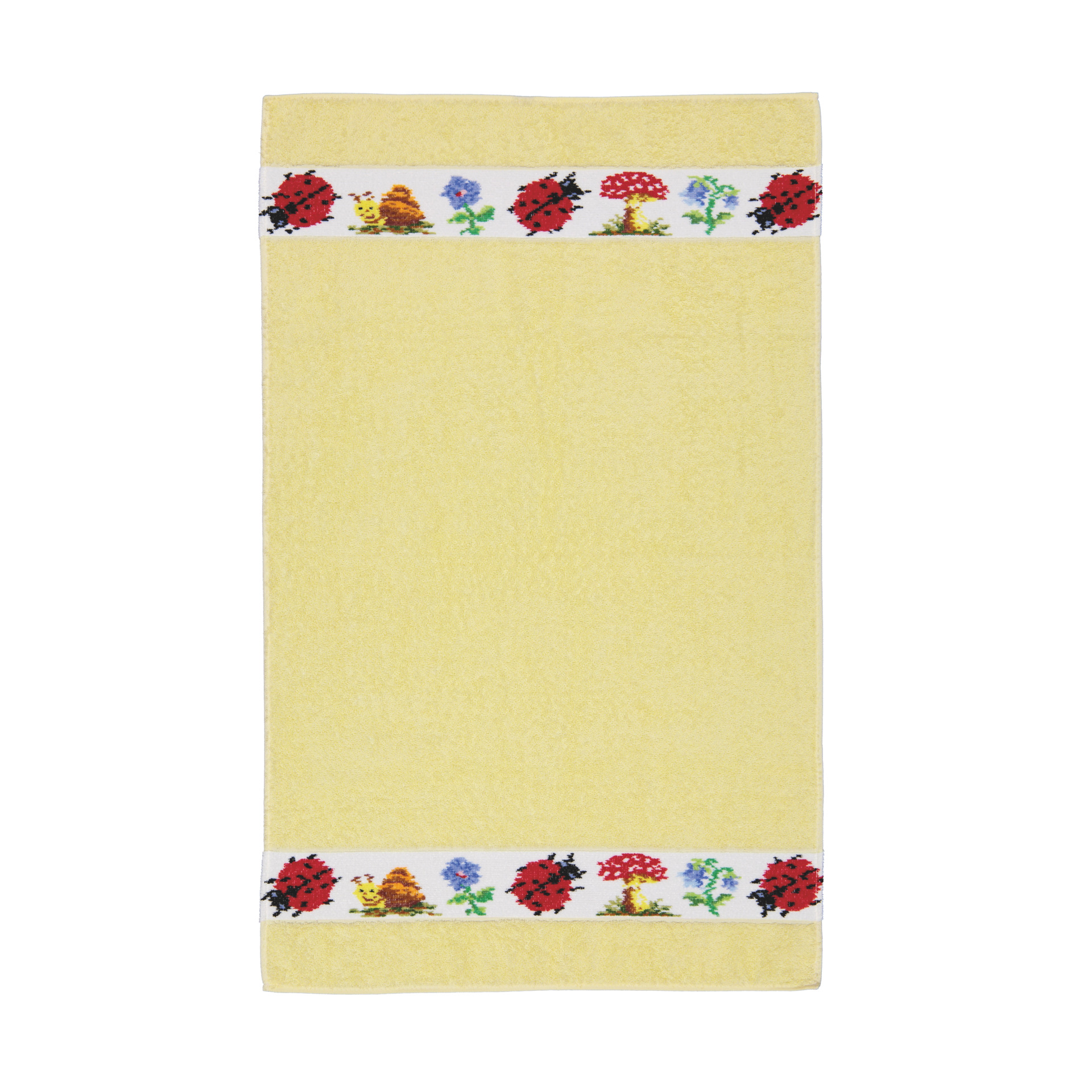 PAULI Frottier Handtuch 50 × 80 cm gelb – Luxuriöses FEILER Handtuch aus Frottier mit Original FEILER-Chenille-Bordüre, Made in Germany.