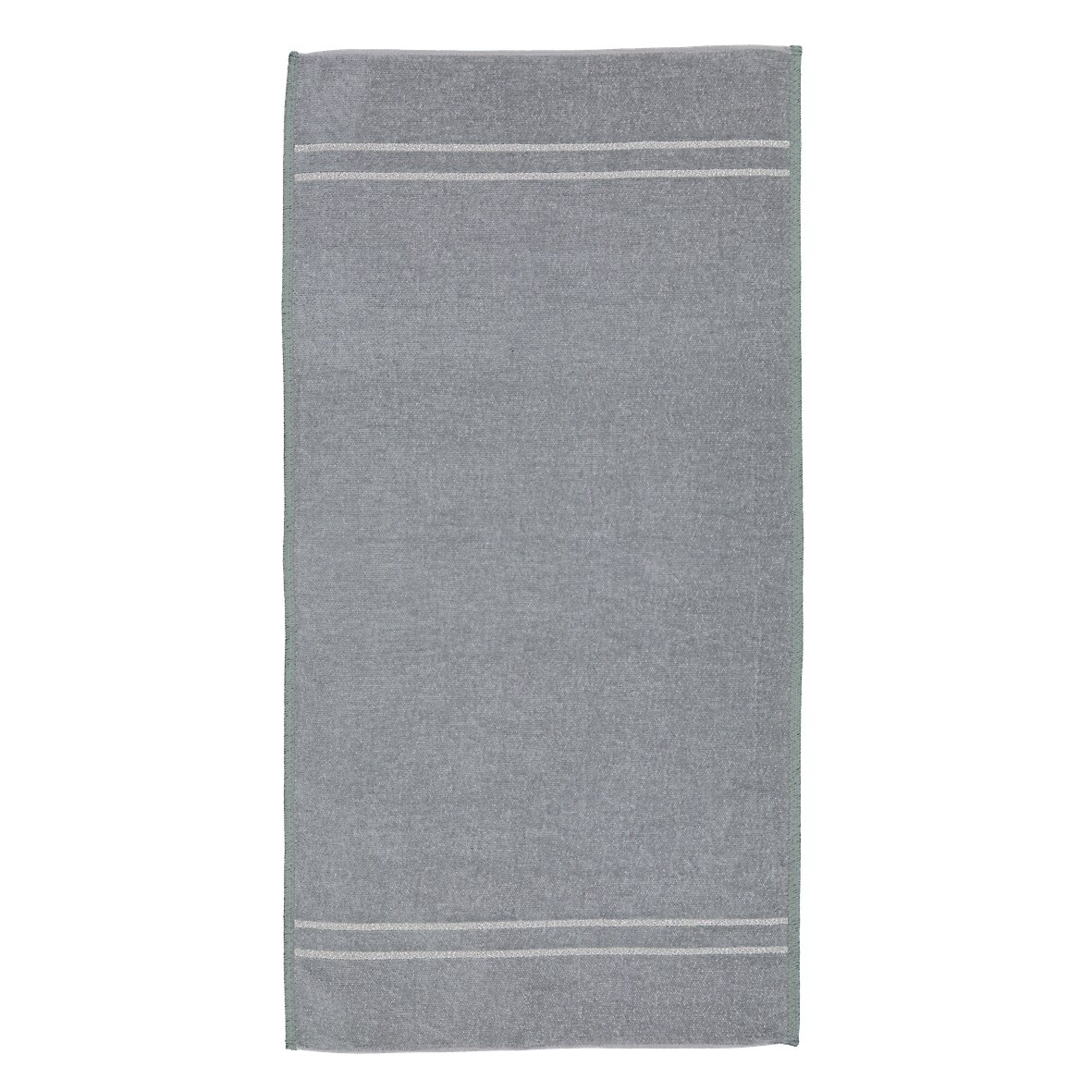 LA Chenille Handtuch 50 × 100 cm Grau – Luxuriöses FEILER Handtuch aus Original FEILER-Chenille, Made in Germany.