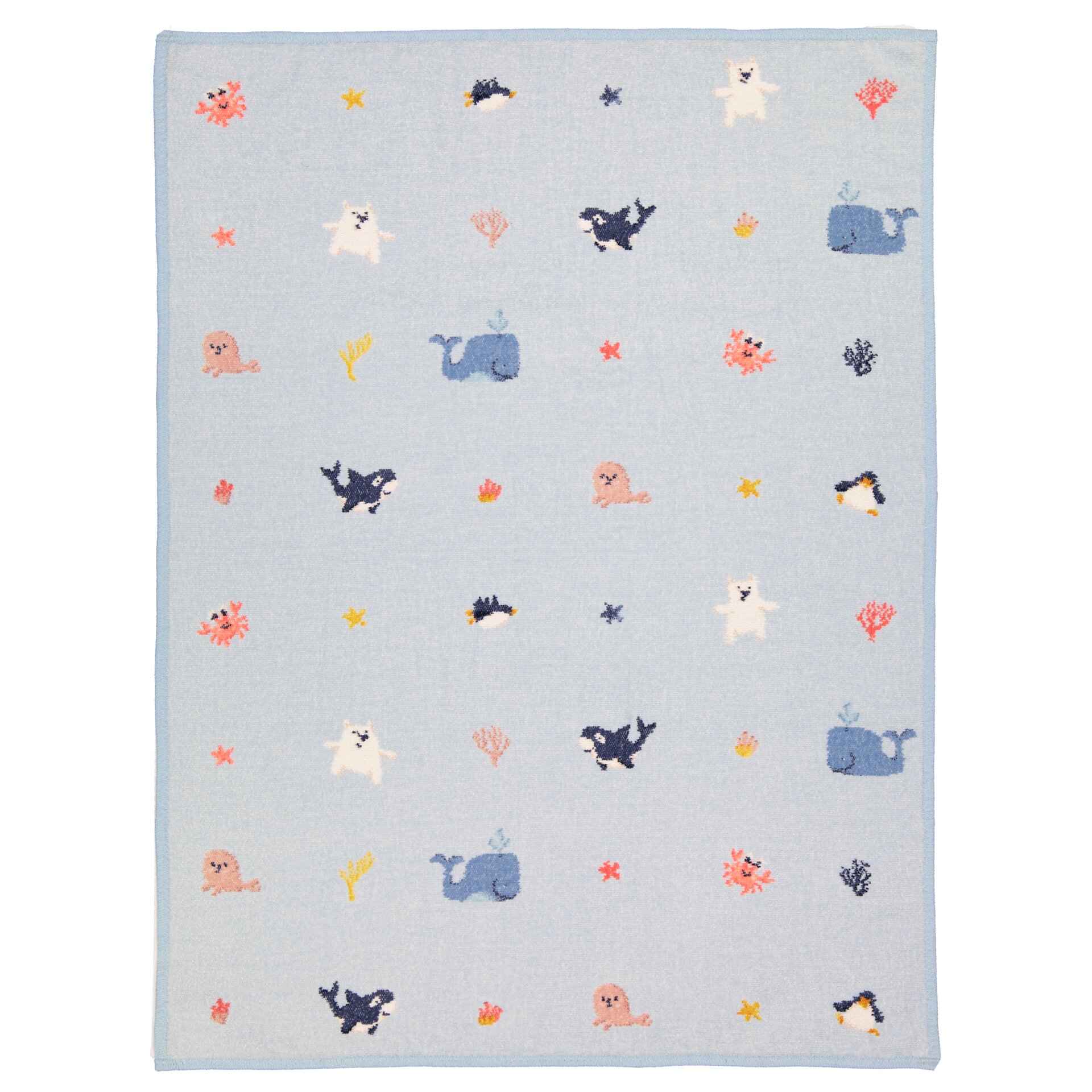 FEILER Baby Blanket from the POLAR FRIENDS collection, size 75 × 100 cm, made from Original FEILER chenille in Germany.