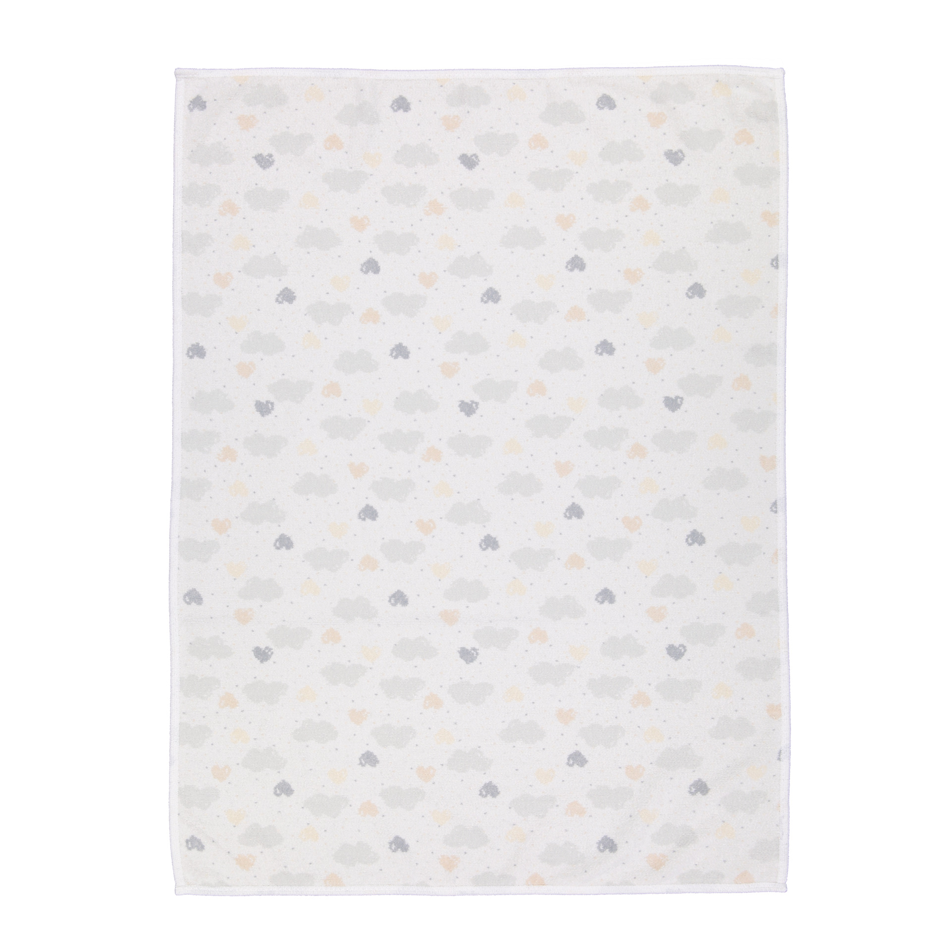 LOVELY Chenille Babydecke 75 × 100 cm Weiß – Luxuriöses FEILER Handtuch aus Original FEILER-Chenille, Made in Germany.
