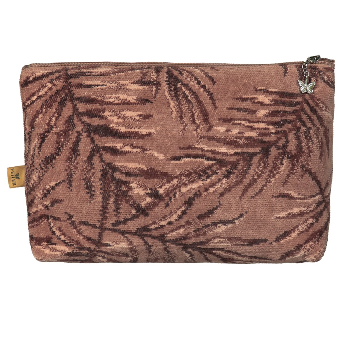 Große FEILER OASIS NIGHTS Kosmetiktasche TT4, Größe 31 × 19 × 10 cm, aus Original FEILER-Chenille mit Innenfutter und Reißverschluss.