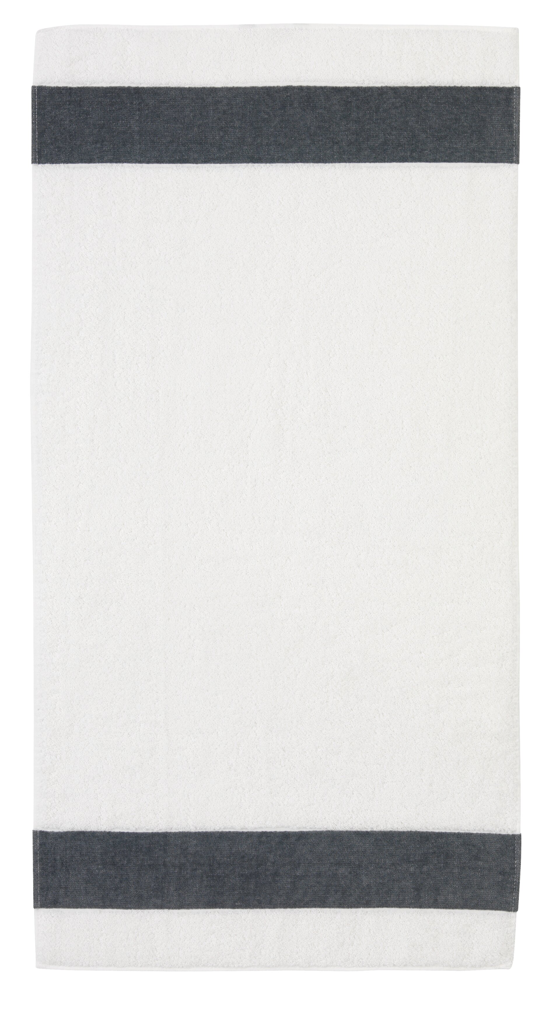 EXCLUSIV Handtuch 50 x 100 cm Frottier grau – Luxuriöses FEILER Handtuch in der Größe 50 × 100 cm aus Frottier mit Original FEILER-Chenille-Bordüre, Made in Germany.