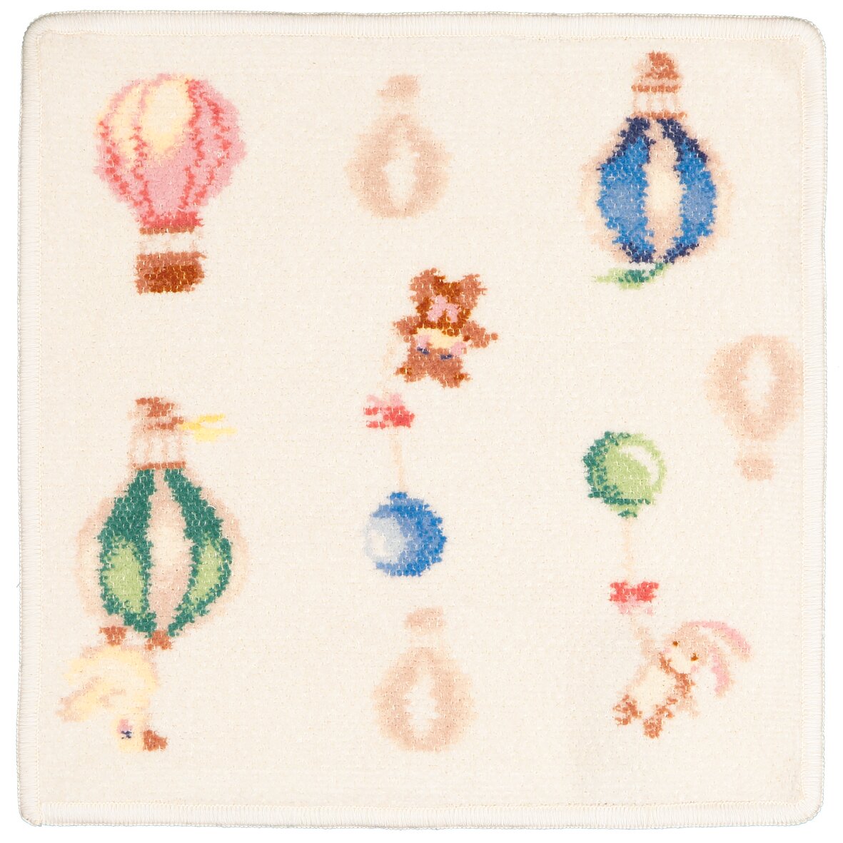 FEILER Beauty Cloth from the DREAMY BALLOONS collection, size 25 × 25 cm, product view 2, made from Original FEILER chenille in Germany.
