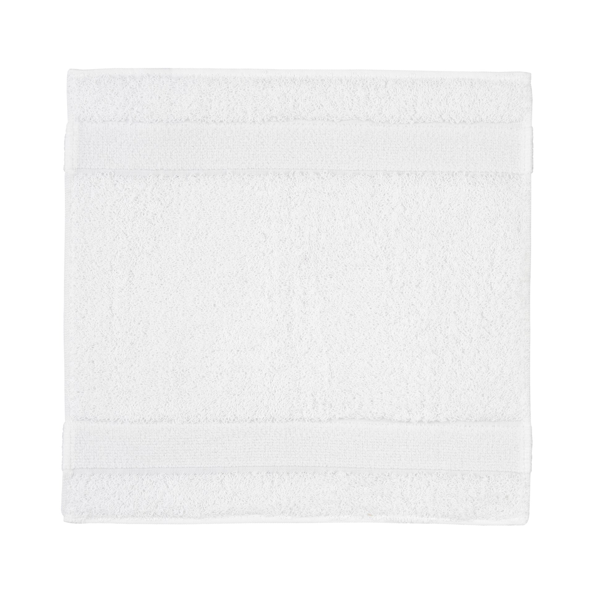 Elegant FEILER face cloth, White, 30 x 30 cm, made from premium terry cotton with an Original FEILER chenille border, German craftsmanship.