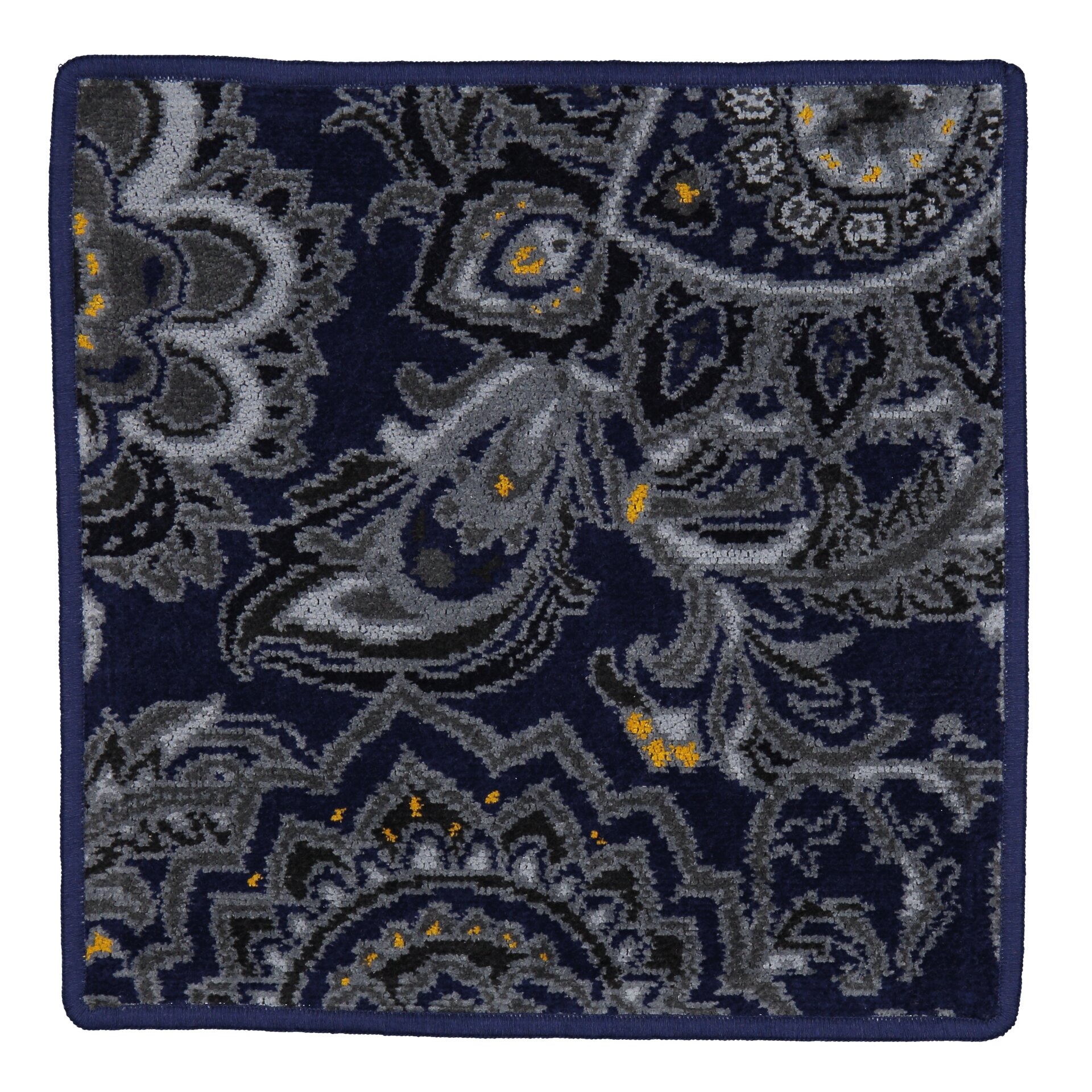 DJAMAL Chenille Gesichtstuch 30 × 30 cm – Luxuriöses FEILER Gesichtstuch in Marineblau aus Original FEILER-Chenille, Made in Germany.