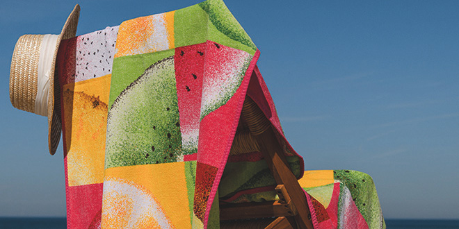 Beach-Motiv der FEILER FRUITS Kollektion.
