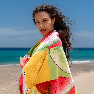 Beach-Motiv der FEILER FRUITS Kollektion.